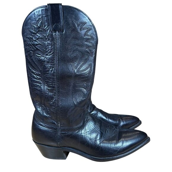Laredo Other - Laredo Men's Black Leather Mid Calf Western Cowboy Work Boots Size 11D